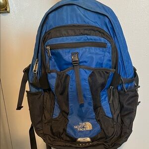 The North Face Men's Backpack in Blue and Black